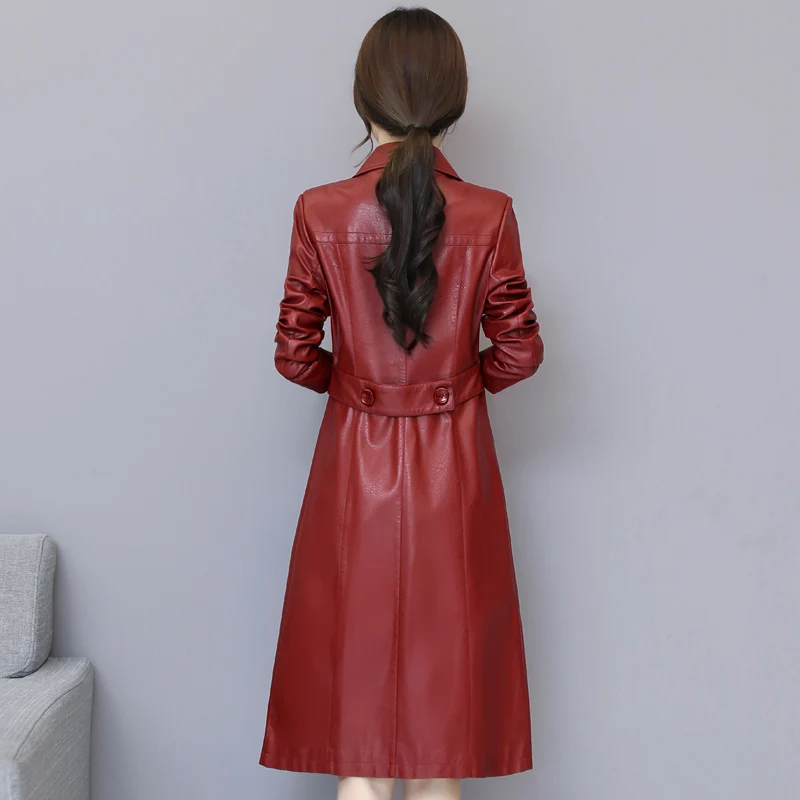 Осенне зимняя женская куртка из искусственной кожи 2020 бренд размера плюс 5XL