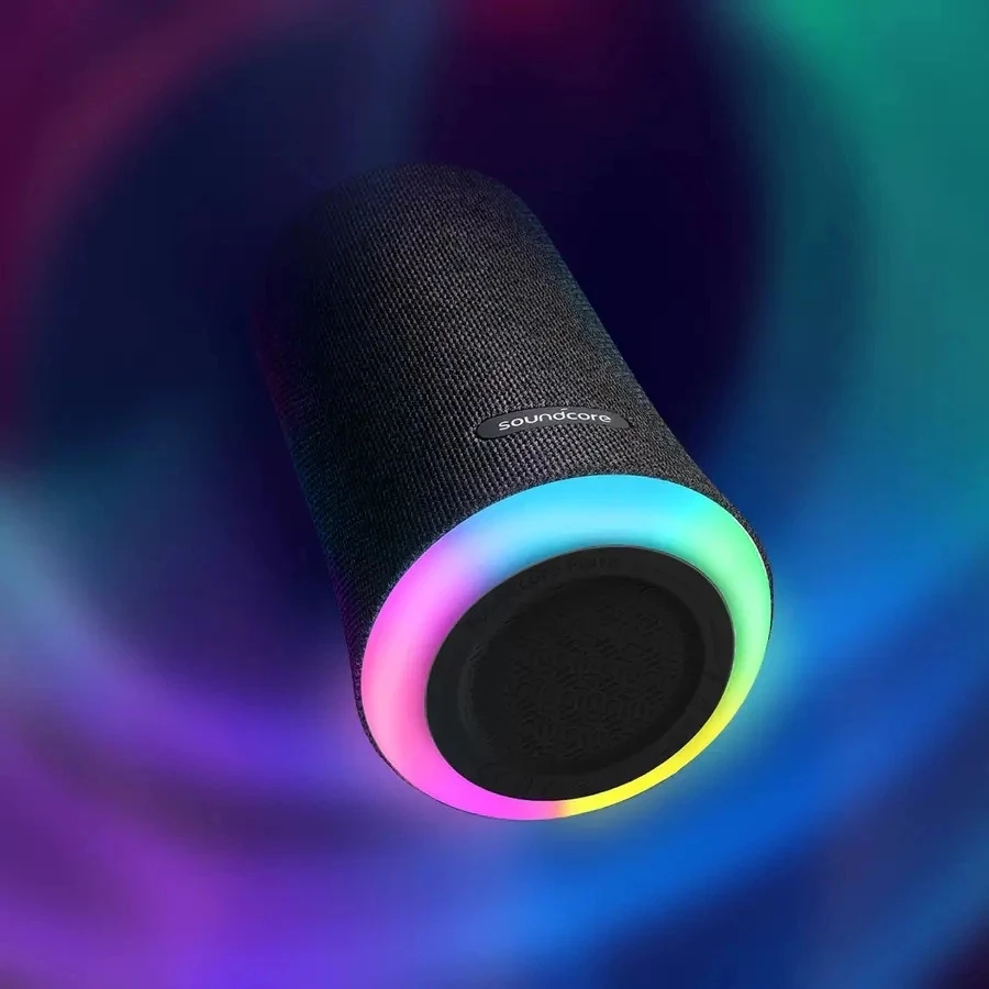 Soundcore Portable Flare outdoor IPX7 waterproof Speaker LED light EQ adjustment 360 degree surround sound Bluetooth Speaker. |