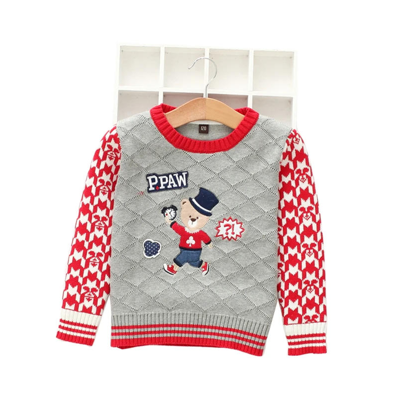 Детский свитер новинка 2021 для маленьких мальчиков Хлопковый вязаный пуловер с