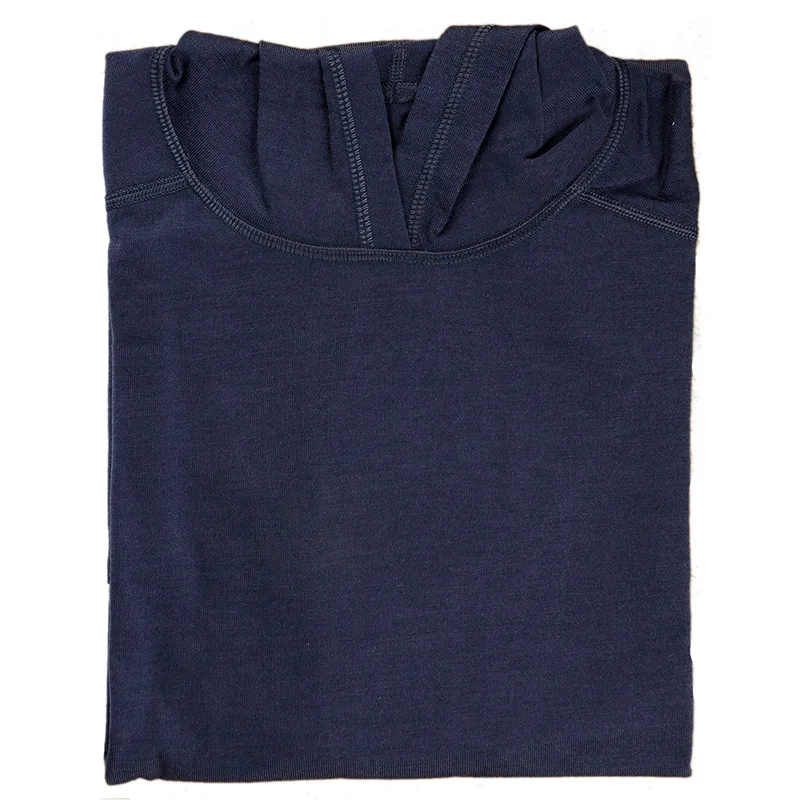 Мужская мериносовая шерсть 300 gsm Толстая модная Толстовка Базовый Слой Топ толстовки рубашка свитер с длинным рукавом плоские вязаные пуловеры - Цвет: Gray blue