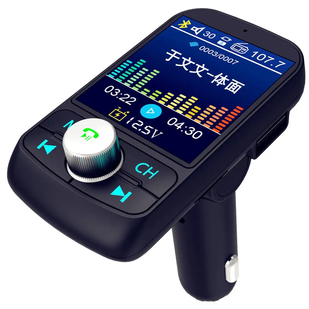 JINSERTA 1," цветной экран автомобиля Bluetooth 5,0 AUX модулятор fm-передатчик Громкая связь адаптер автомобильный mp3-плеер