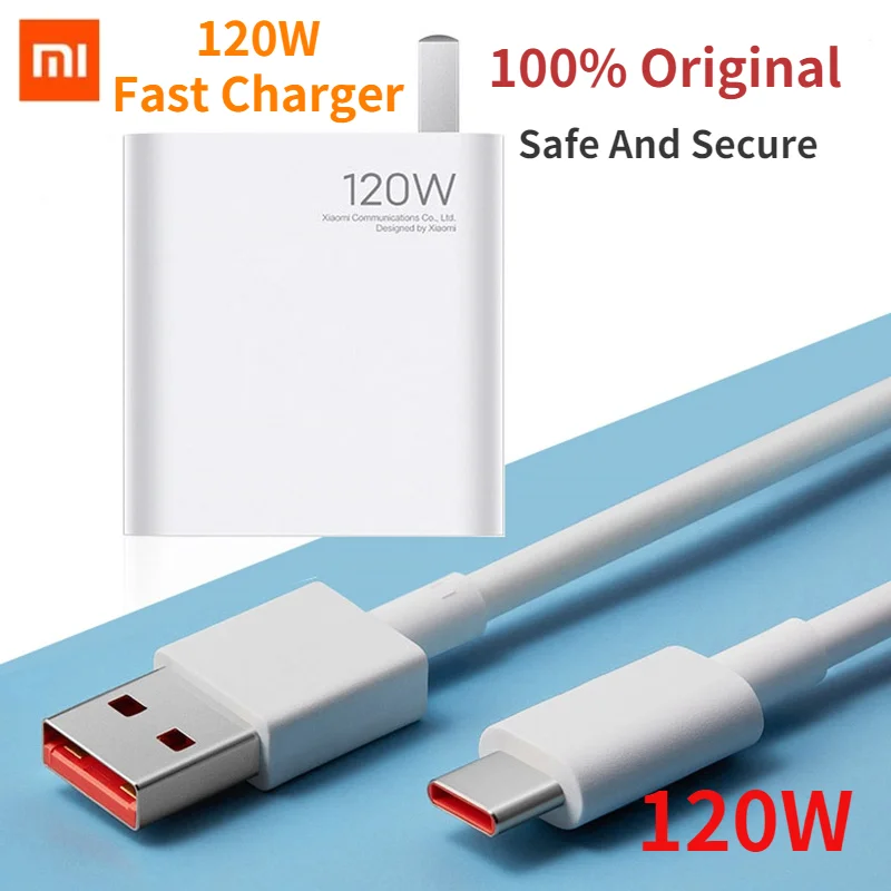 

2021 Original 120W Xiaomi Charger 6A Type C Cable EU/US/UK/AU Adapter Fast Charge for Xiaomi 11 Ultra 11S Matebook X15 Redbook