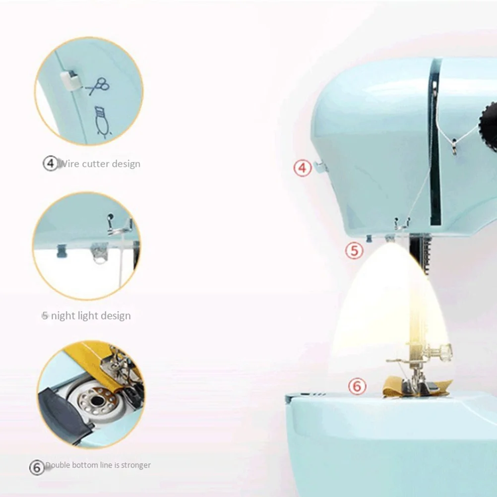

Mini Electric Sewing Machine Household Embroidery Stitching Heavy Duty Quilting Machine with Foot Pedal