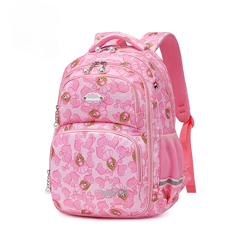 Водонепроницаемые Детские школьные ранцы для девочек, ортопедические рюкзаки для учебников для принцесс, портфели для начальной школы