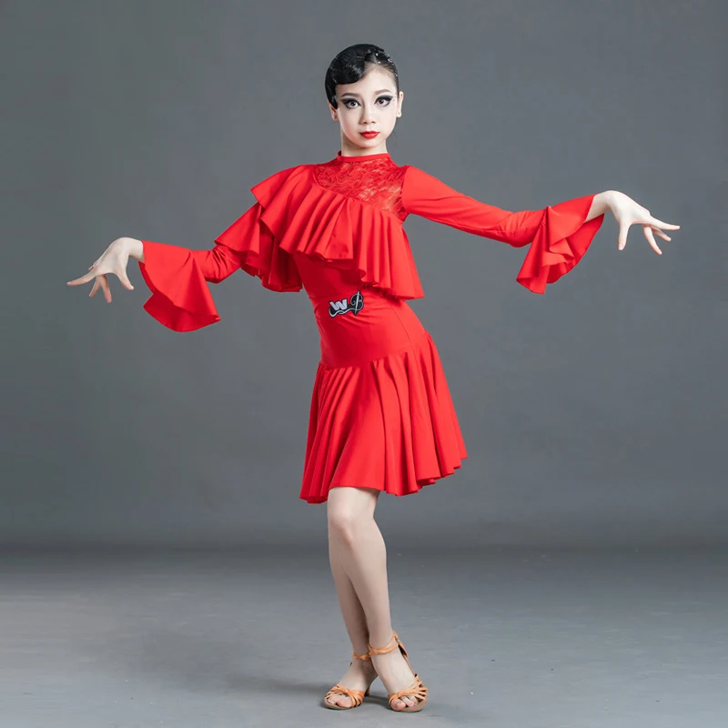 Юбка для латинских танцев девочек танго ча Самба Румба сальса одежда выступлений