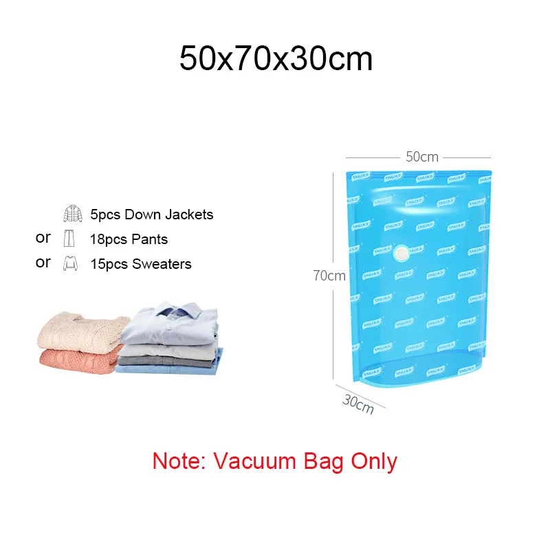 

Big Storage Bags Clothes Quilt Air Vacuum Bag Hand Compressed Space Saver Closet Organizer Clothing Compression Seal Packet