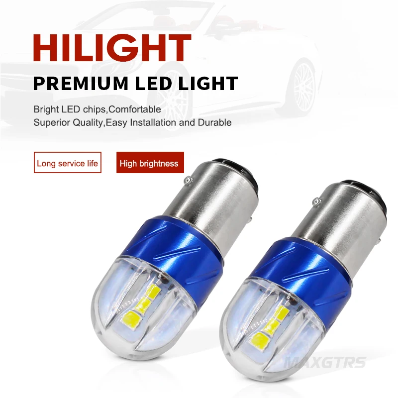 2x S25 1157 стоп-светильник P21/5 Вт BAY15D 6SMD 3030 светодиодный светильник лампа заднего