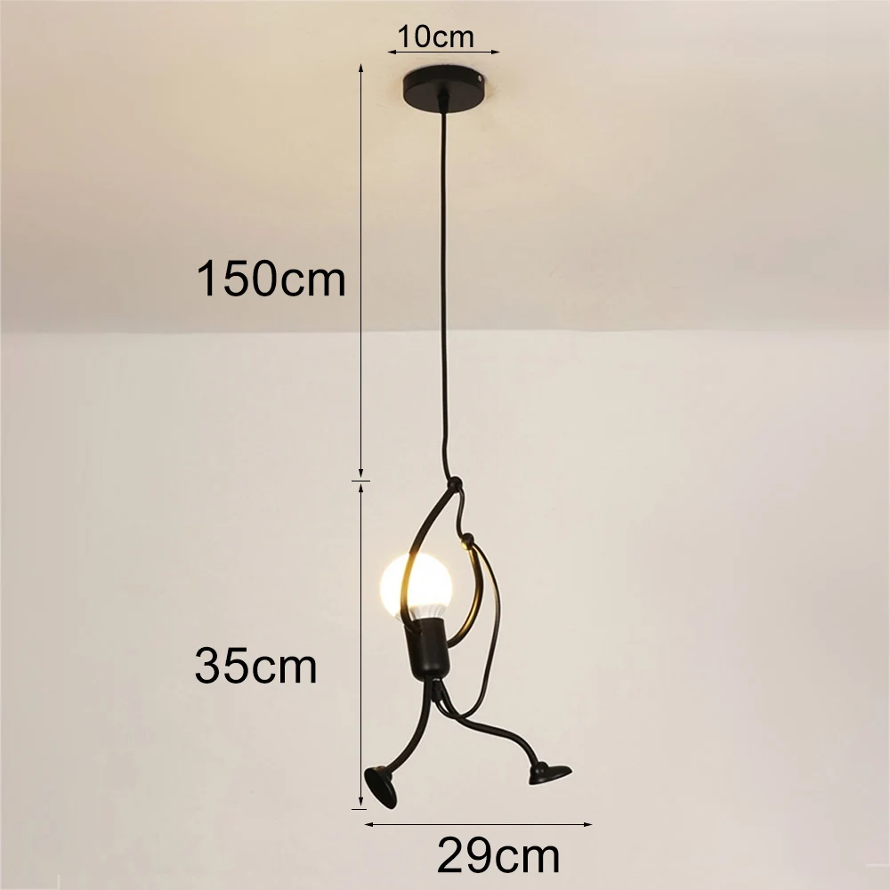 1 шт. черный Винтаж Творческий подвесной светильник в помещении железная люстра s