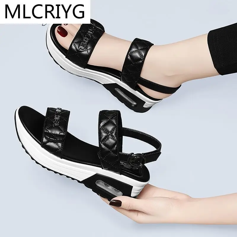 

2021; Летние женские сандалии; Круглый мысок открытый мысок Пряжка Женская сезон лето; Милые босоножки с Цвет повседневная обувь с плоской под...