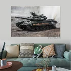 Основной боевой танк T 90, военный автомобиль, украшение для гостиной, домашний настенный художественный декор, деревянная рама, Холщовый постер
