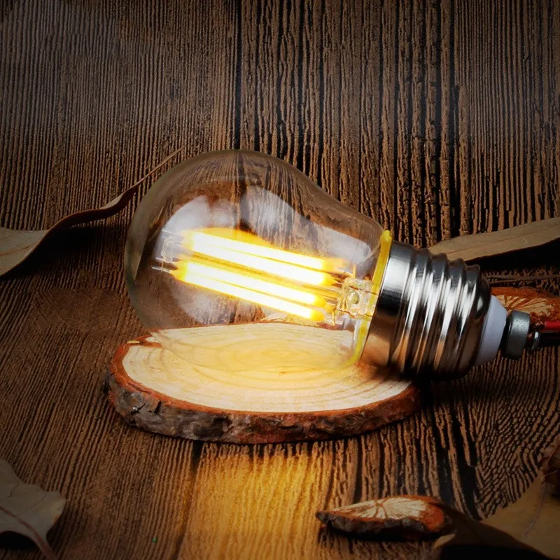 Лампада E27 светодиодный нити светильник Диммируемый стеклянный лампы 220V Edison