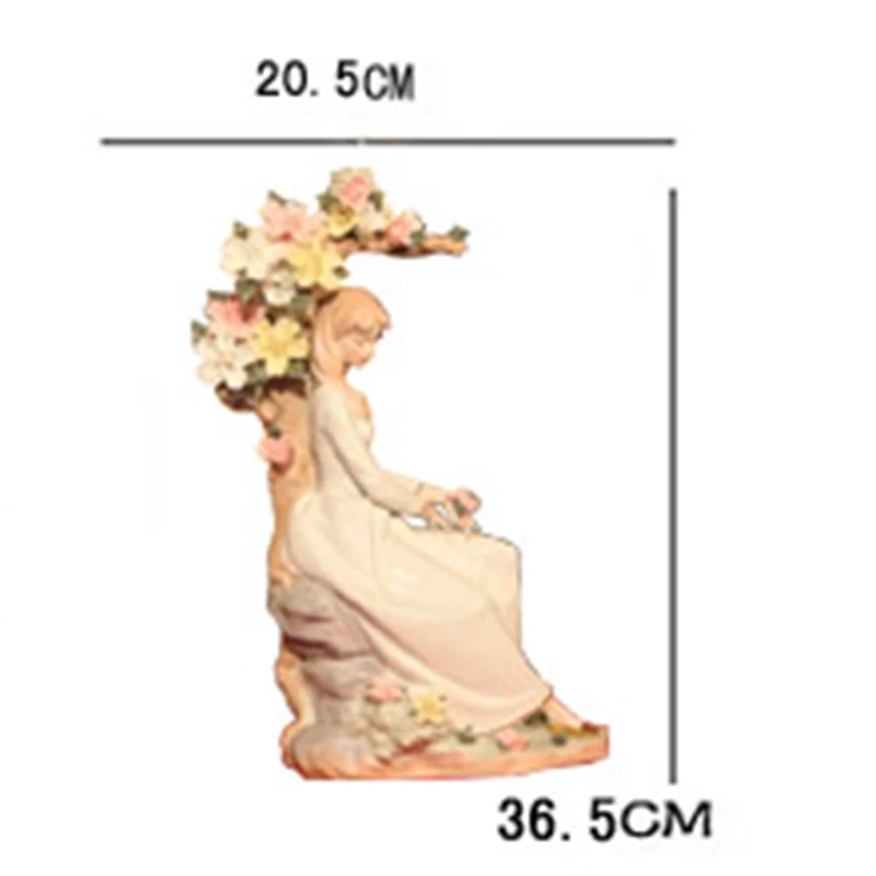 

Creative Cute Handicraft Porcelain Ornaments Girl Statue Ceramic Figure Home Bedroom Decoration Accessories Girls Day Gifts
