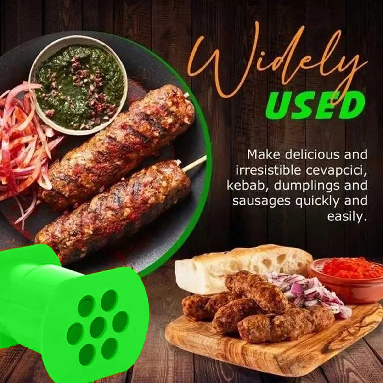 Cevapcici Press Maker Manual Sausage Meat Stuffer Filler Hand Operated Machines For Kitchen Cuisine Newest |