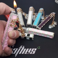 ladies lighter handmade diy diamond crystal gas lighter unusual cigarette lighter convenient to carry cigarette tools