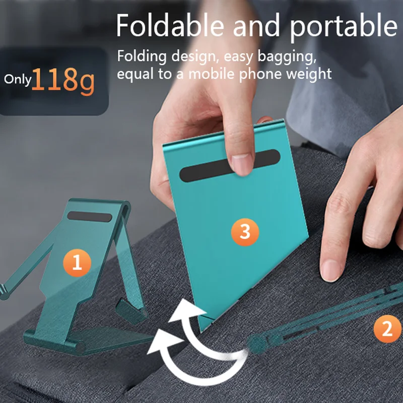 2021 new arrival portable stand phone holder metal folding tablet pc mobile phone universal free global shipping