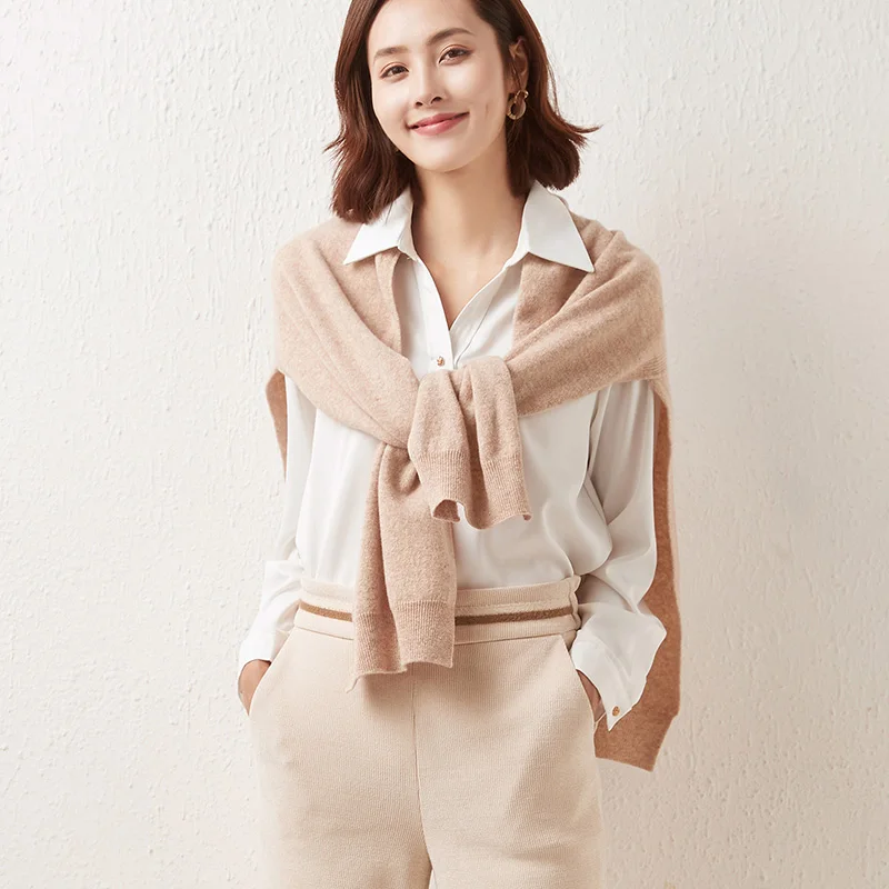 

Sparsil Pure Wool Winter Pashmina Scarf Women Warm Knitted Warps Autumn Ladies Woolen Blanket Shawls Imitation Triangle Towel