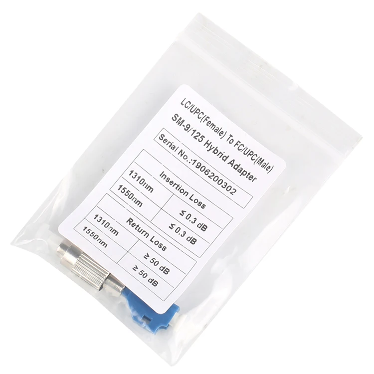 2pcs FC/UPC(Male)-LC/UPC(Female) Single-mode Fiber Optic Adaptor-Hybrid Mating Adapter