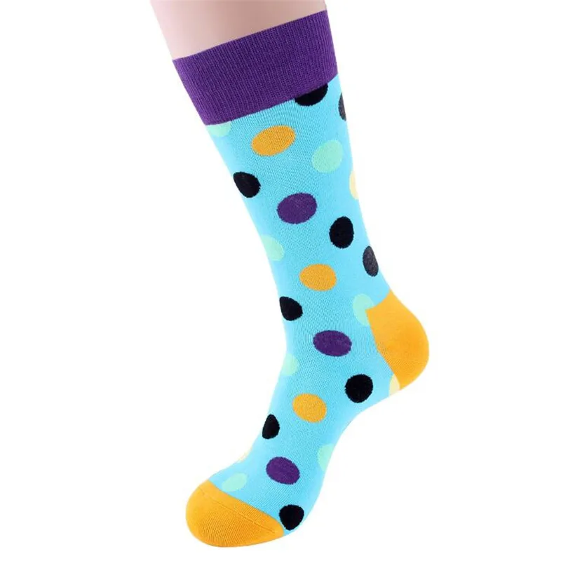 Носки мужские длинные в горошек для скейтборда цветные весна-лето-осень 1 пара |