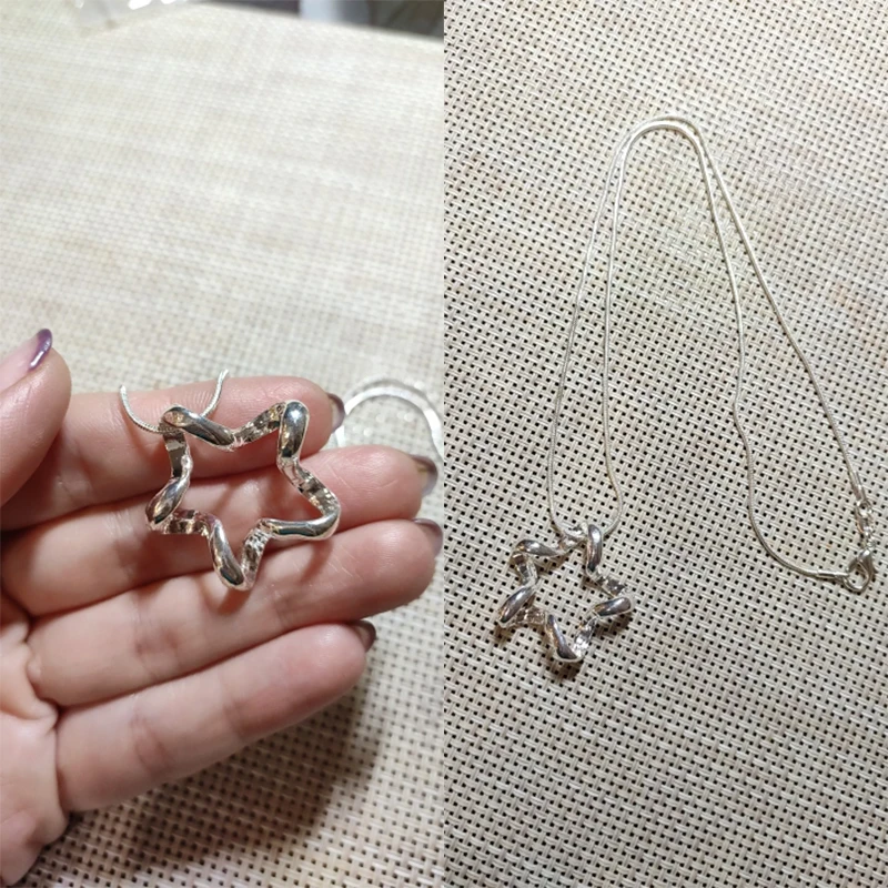 Женская цепочка с подвеской DOTEFFIL ожерелье из стерлингового серебра 925 пробы