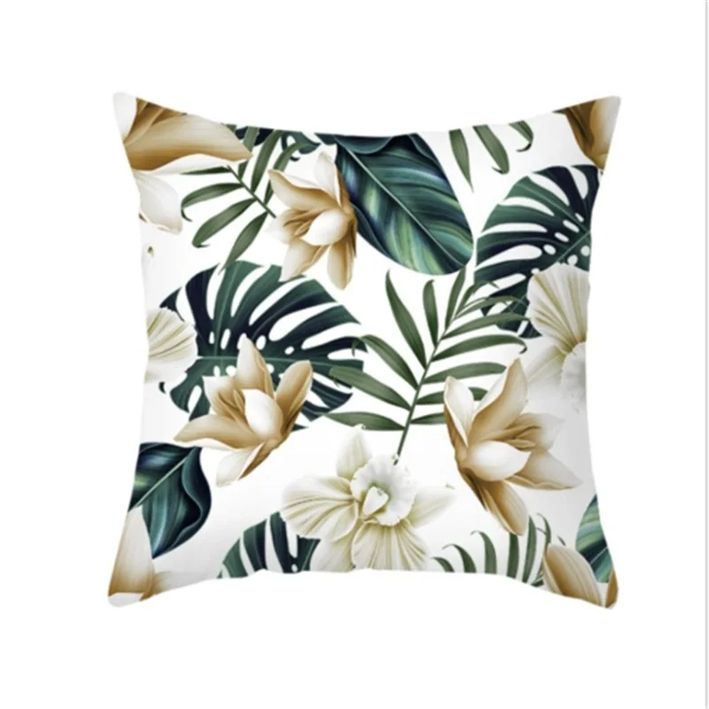 Tropical Plants Pattern Decorative Cushions Pillowcase Polyester Cushion Cover Sofa Decoration Throw Pillow Covers cushion cover | Дом и сад