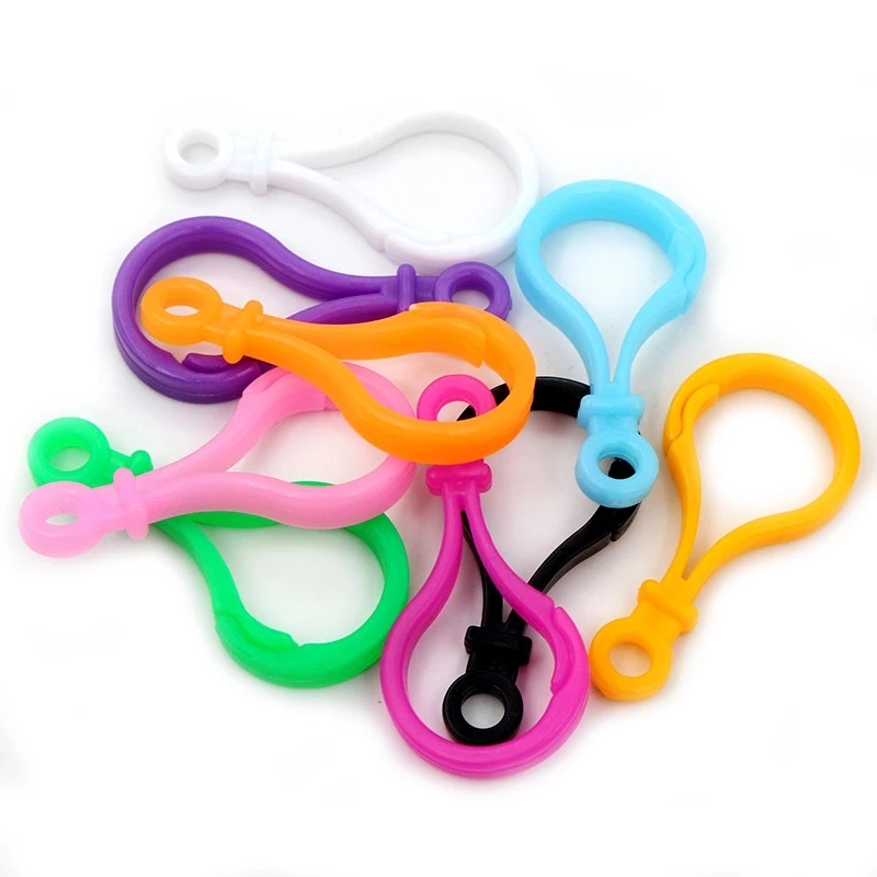 50/100 шт. пластиковые разноцветные застежки-карабины в форме лампы | Украшения и