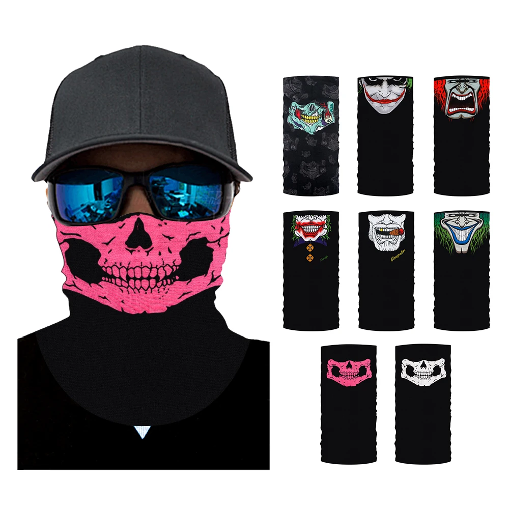 Маска для лица езды на велосипеде рыбалки лыжах мотоцикле крутой робот скелет