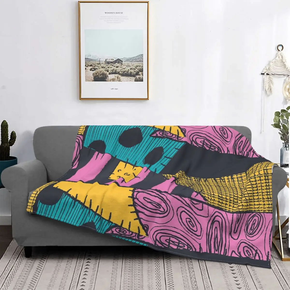 

Manta с патроном pesadilla cosido, colcha a cuadros para cama, colcha de lana de 90, colcha de verano