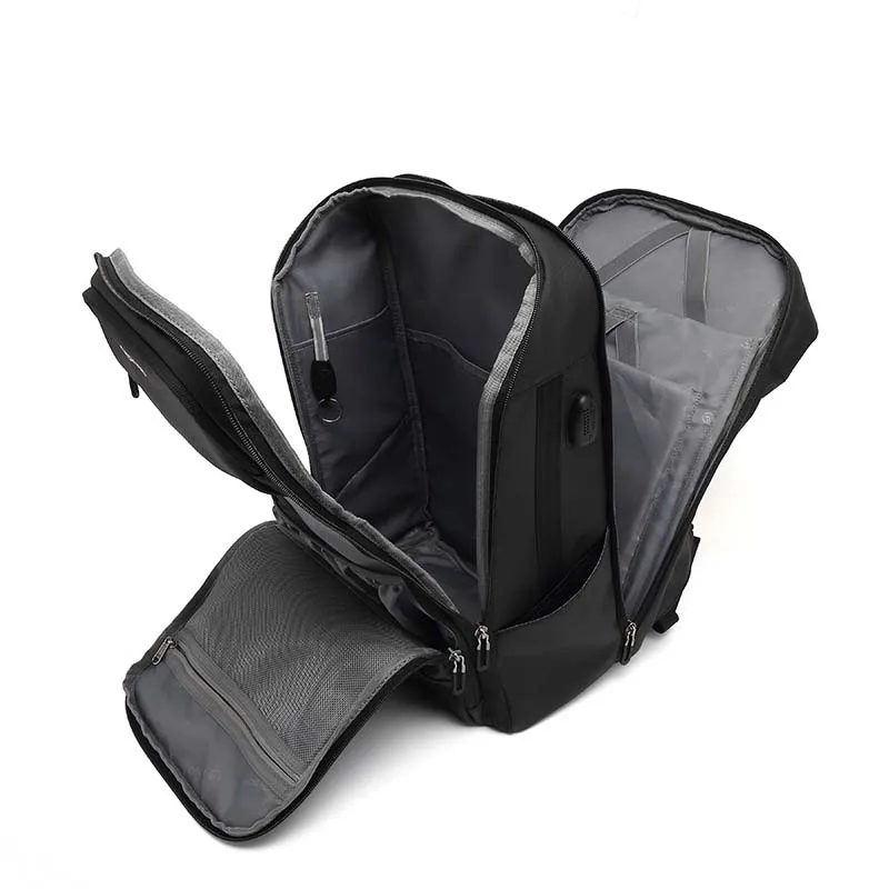 Мужской рюкзак для ноутбука 17 3 дюйма вместительный Многофункциональный с USB