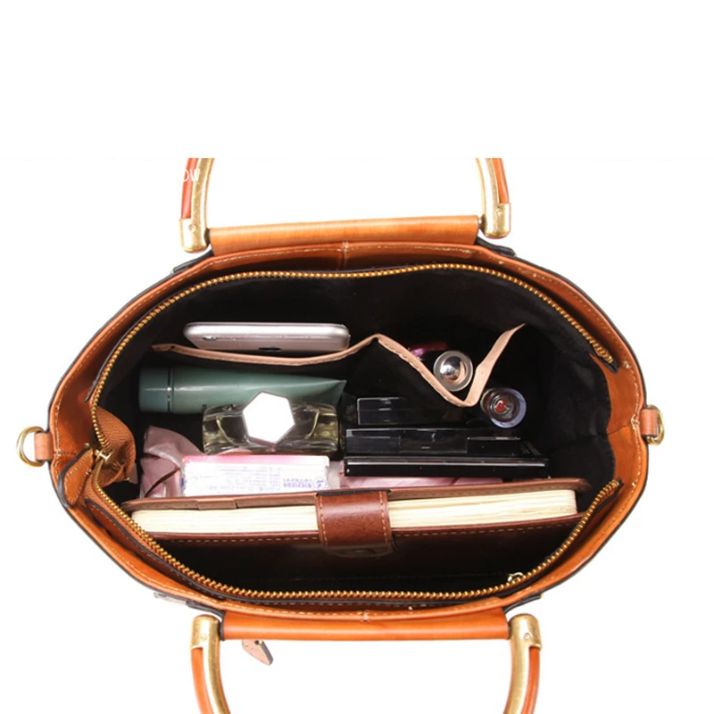 Новая женская сумка в стиле ретро Большая вместительная замшевая кожаная на