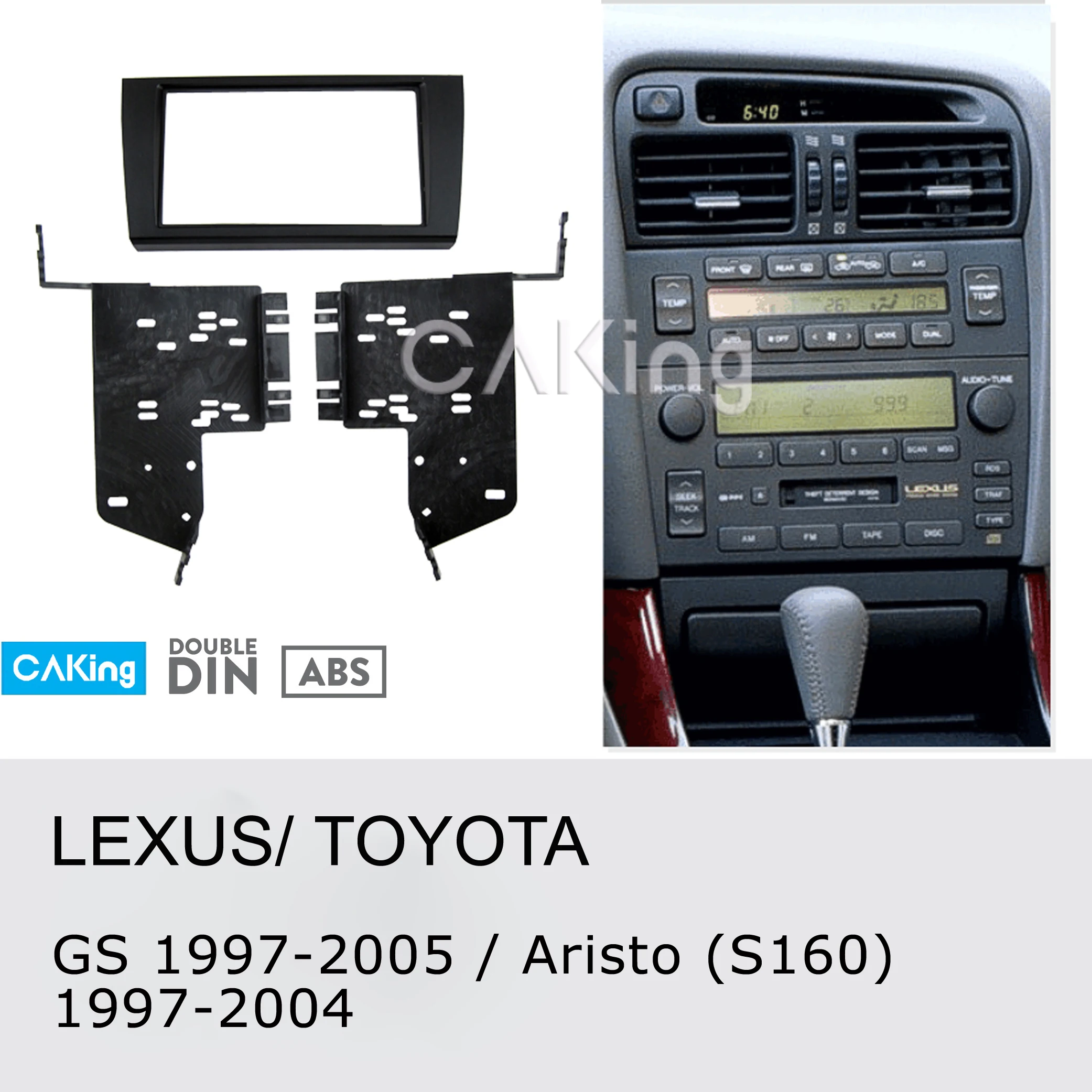 Автомобильная фасция с двойным Din панель радиоприемника для Lexus GS 1996 2005Toyota Aristo (S160)