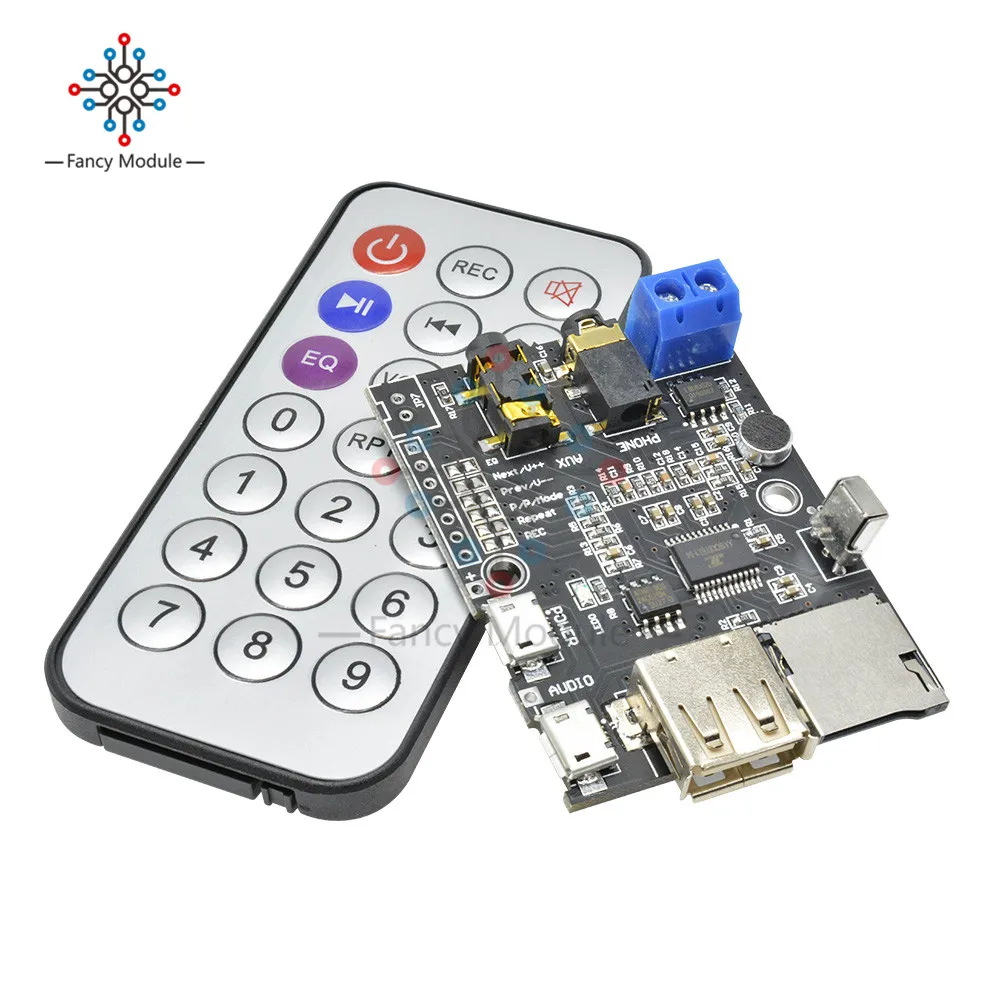 MP3 WMA WAV декодер доска DC 5V блок питания Micro USB 2 Вт усилитель TF карта u диск аудио AUX с