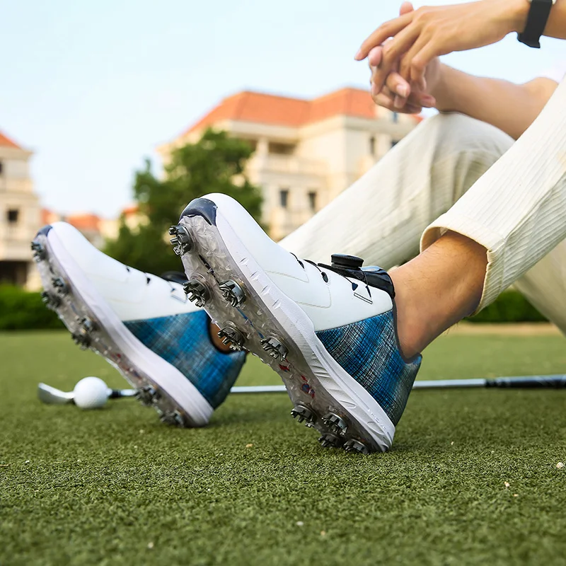 Professional Golf Sneakers Men's Comfortable Sports Shoes Outdoor Lawn Lightweight Non-slip Golf Leisure Walking Shoes 38-45