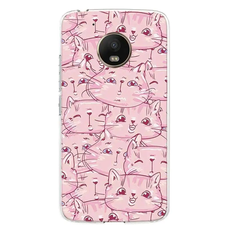 cat cute kitten catling phone case for motorola g9 play g8 plus g30 g7 power capa moto one vision fusion g6 g5 e6 e5 cover shell free global shipping