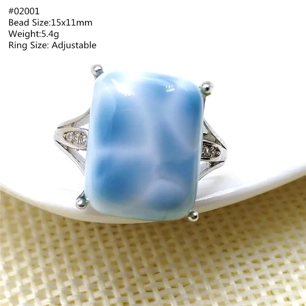 Мужское и женское кольцо с камнем AAAAAA регулируемый размер из натурального синего