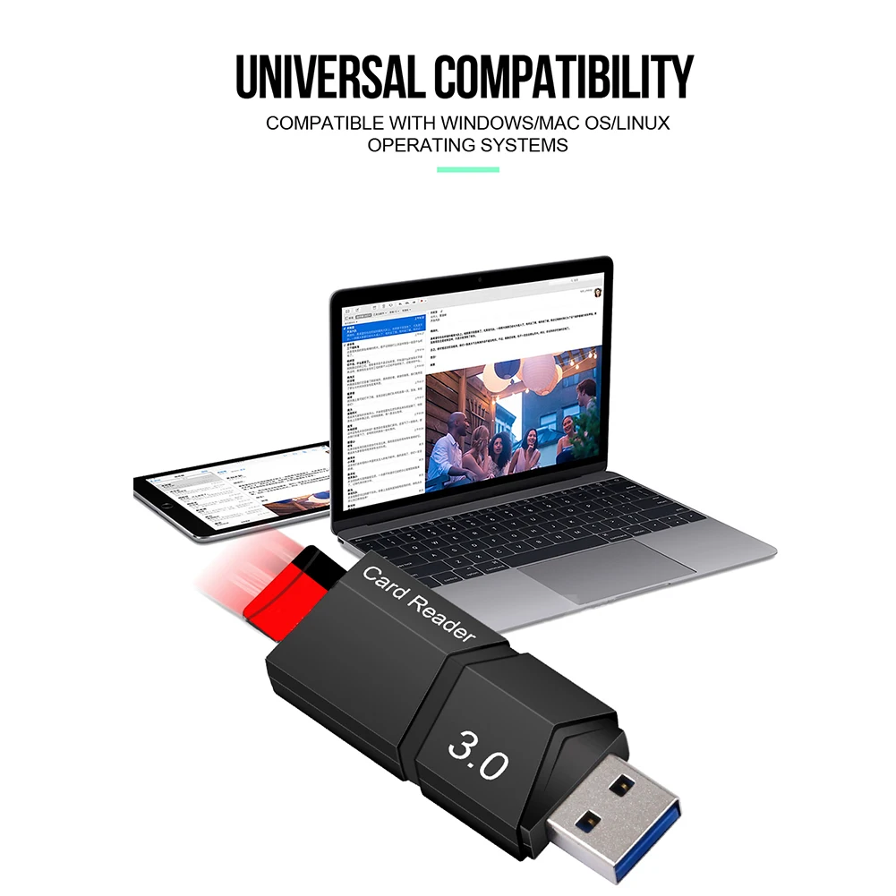 Крутой черный usb 3 0 мульти смарт кардридер памяти мини для microsd компьютера