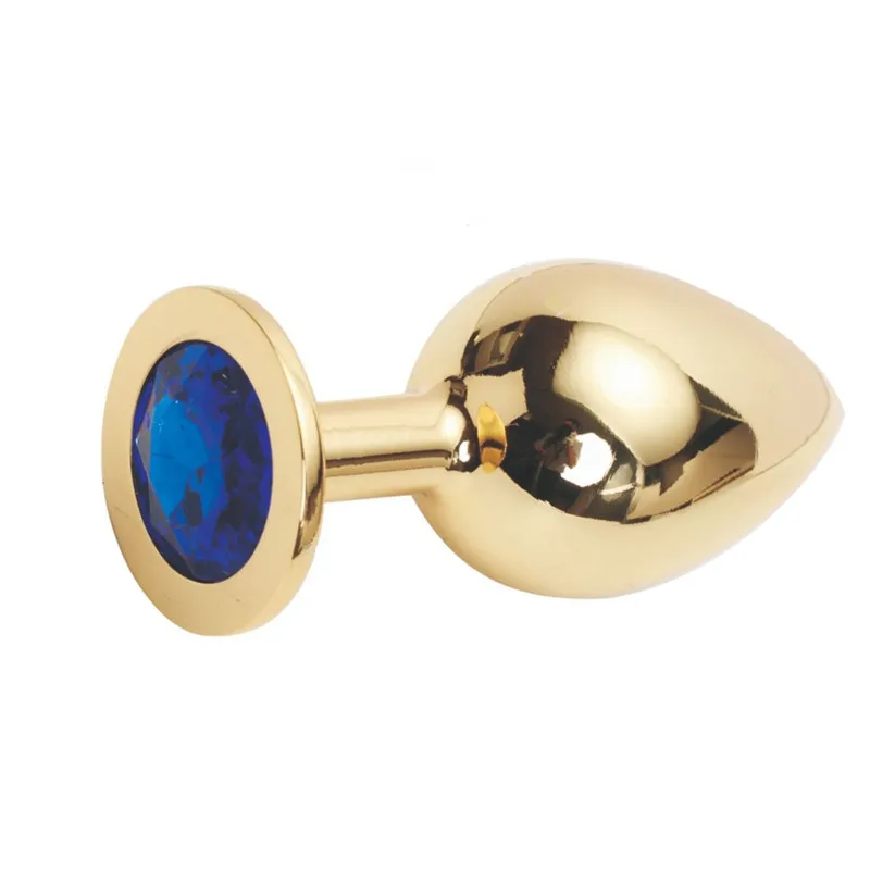 Анальная пробка из нержавеющей стали золотого цвета ювелирные изделия с