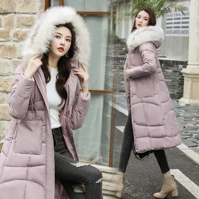 Женская зимняя куртка с капюшоном и меховым воротником | одежда