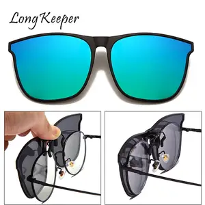 Imported Polarized Clip On Sunglasses Men Photochromic Car Driver Goggles Night Vision Glasses Anti Glare Vin