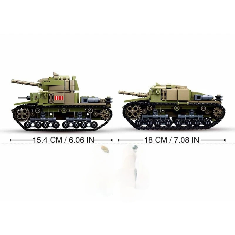 2 в 1 Детский конструктор Танк среднего размера | Игрушки и хобби
