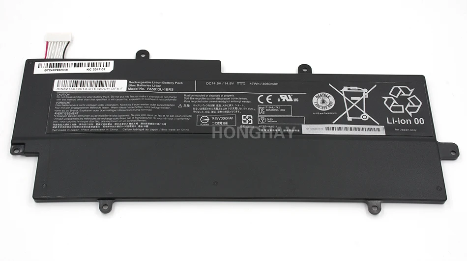 HONGHAY PA5013U-1BRS PA5013U Батарея для Toshiba Portege Z835 z830 Z930 Z935 ультрабук PA5013 14,8 V 3060 мА-ч