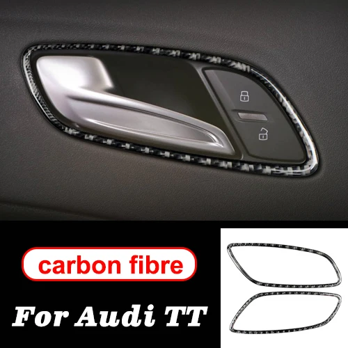 Door Handle Для Audi TT автомобильные стикеры s8n8j MK123 TTRS центральная консоль из углеродного волокна Воздушная Шестерня панель Выход Рулевое колесо аксессуары для салона автомобиля - Название цвета: Door Handle