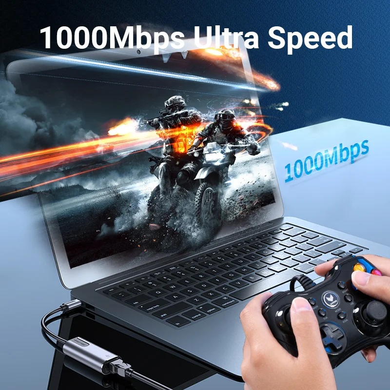 Ethernet-адаптер Vention USB Type C адаптер на RJ45 Lan для MacBook Pro Samsung Galaxy S9 сетевая карта Ethernet |