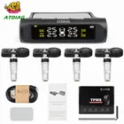Система контроля давления в шинах TPMS, работающая от солнечной энергии, с 4 датчиками, ЖК-дисплеем в режиме реального времени