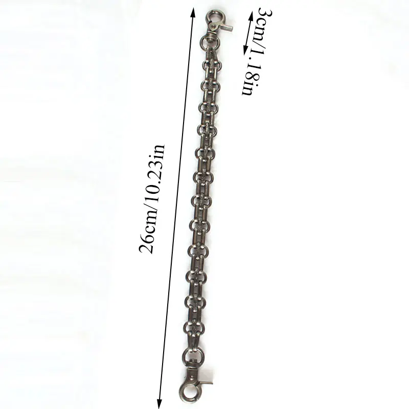 Металлическая Сумка 26 см с цепочкой и ремешком на плечо сменная Сумочка через