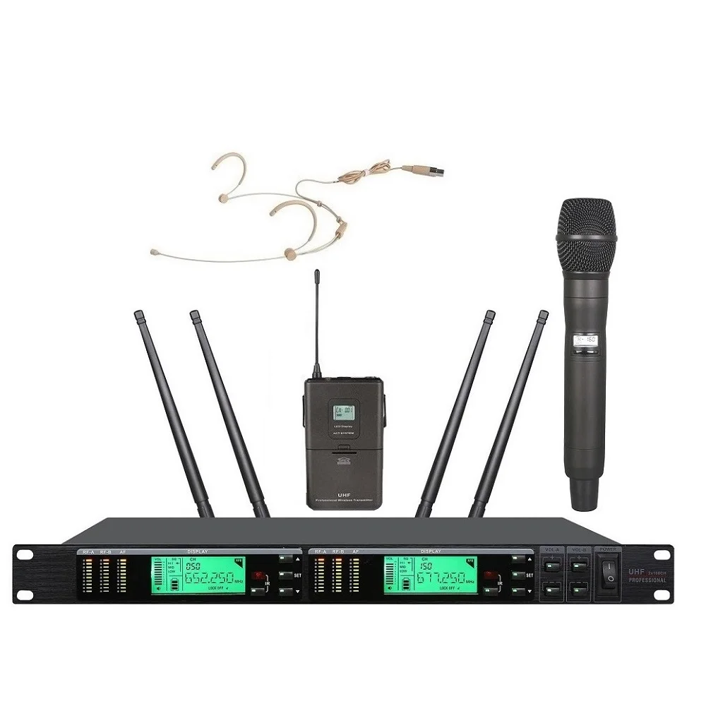 Двойной голосовой микрофон Bolymic истинное разнообразие 2 канала Профессиональный