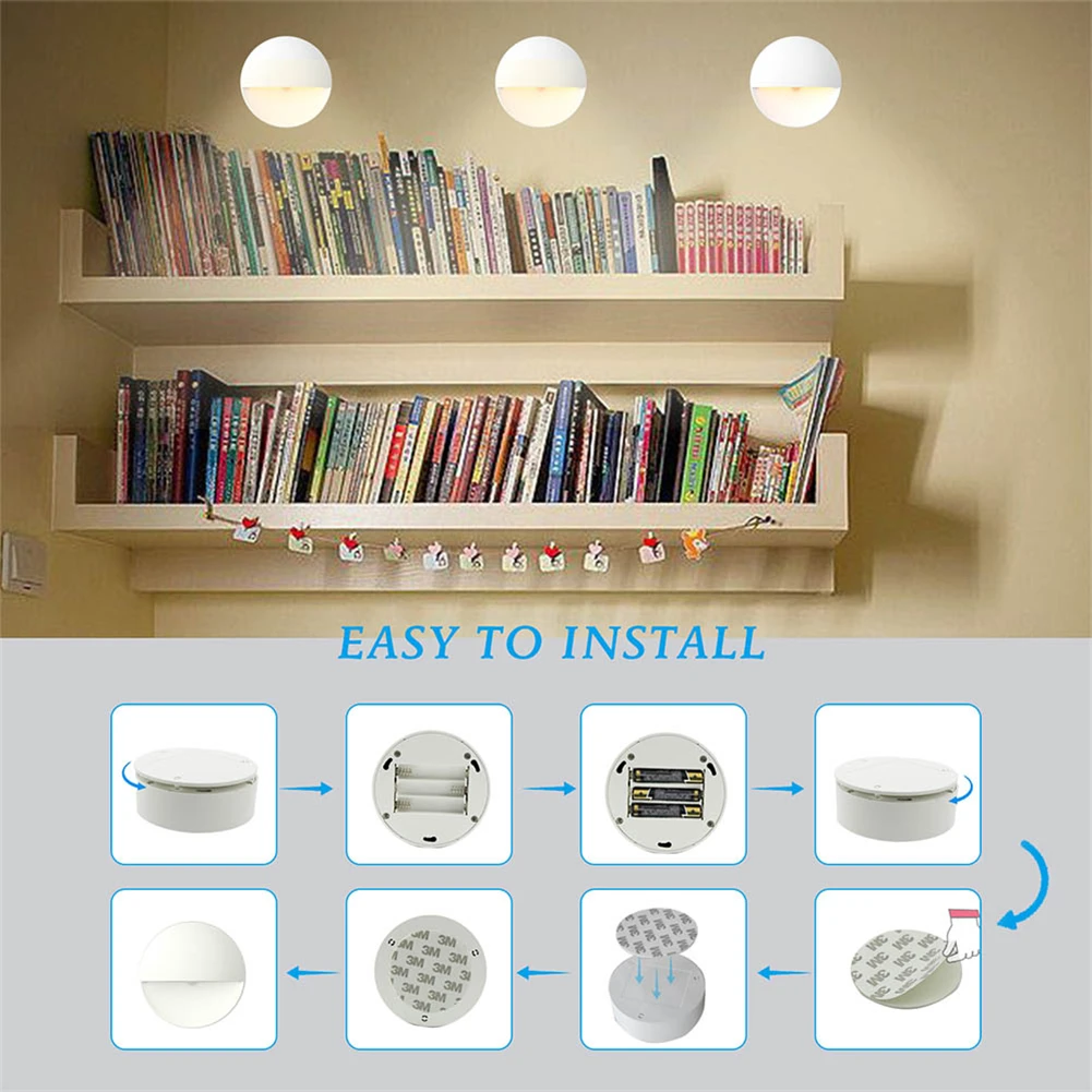 Светодиодный ночсветильник с датчиком движения декоративная настенная лампа