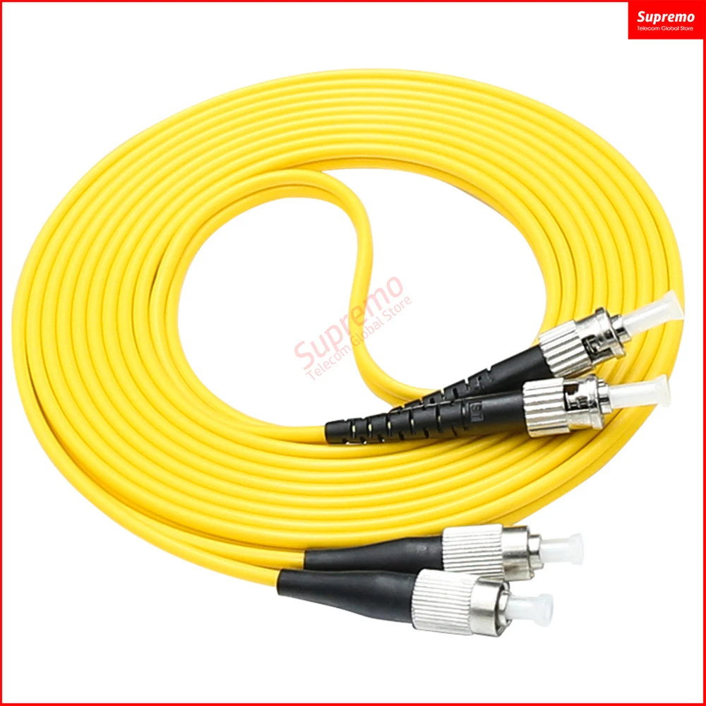Оптоволоконный патч корд FC/UPC ST/UPC 10 50 метров FTTH дуплексный одномодовый кабель