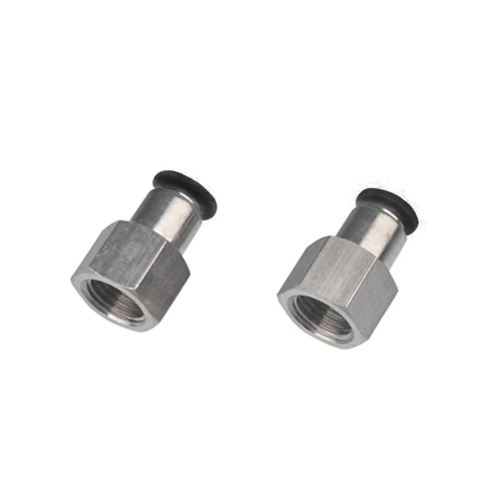 M5 M6 1/8 &quot1/4" 3/8 &quot1/2" BSPT женский x Fit 5/32 "до 1/2" OD трубка пневматические