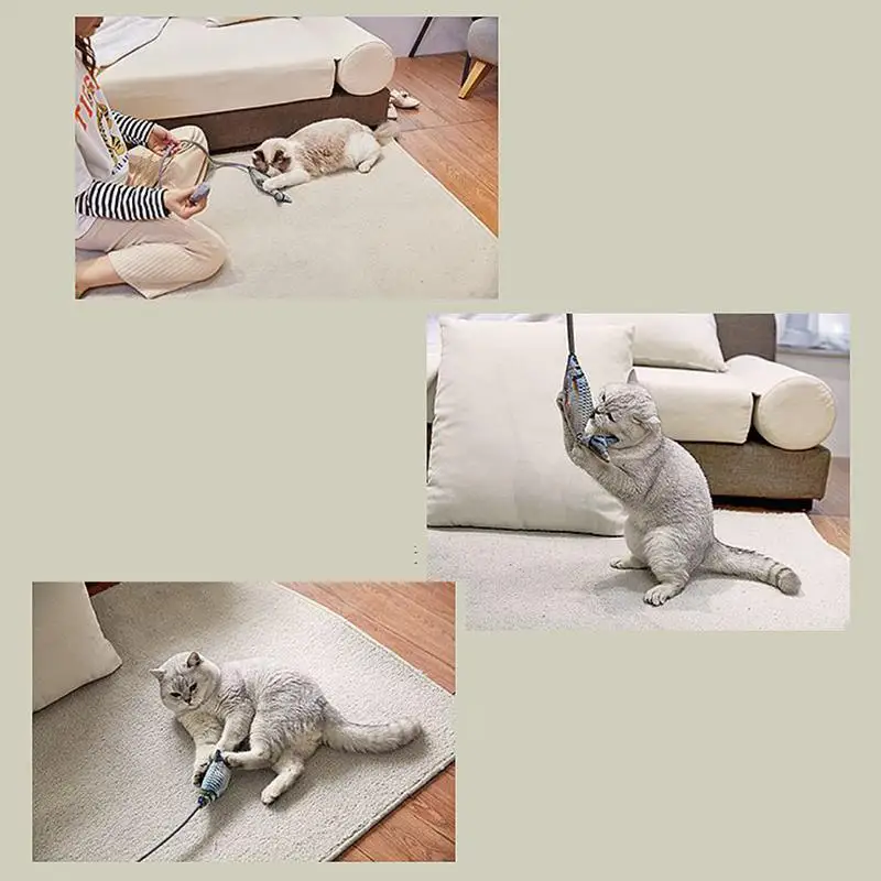 

Cat Interactive Toy Plush Kitten Toy Catnip Pet Toy Simulation Fish Cat Toy Kitten Chew Toy Cat Teaser Toy Pet Training Toy