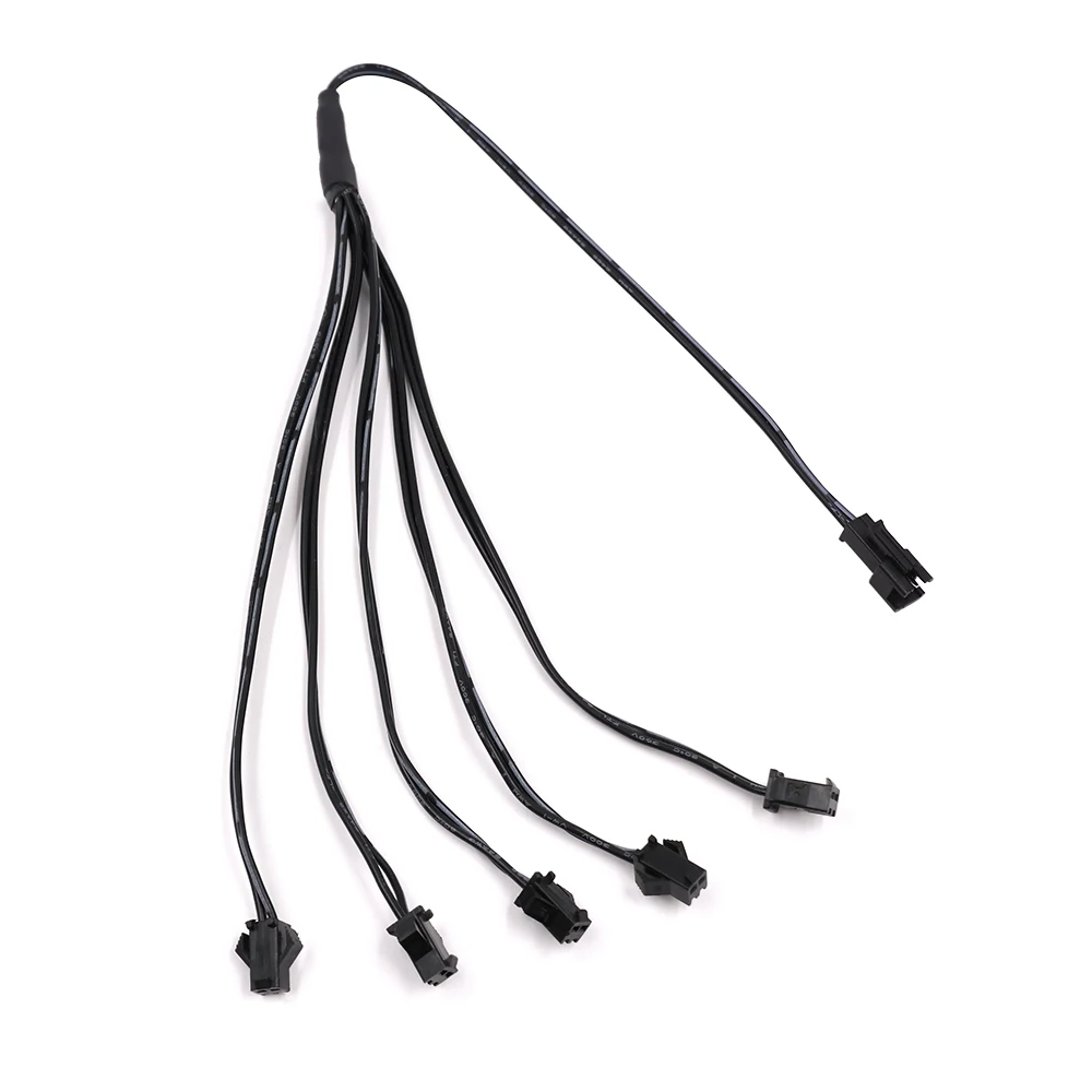 2 Pin JST разъем кабель сплиттер 1 в 2/3/4/5/6/7/8/9/10 разъемов для el, неон wire 3 V/12 V электролюминесцентный провод RGB Светодиодные полосы света интим